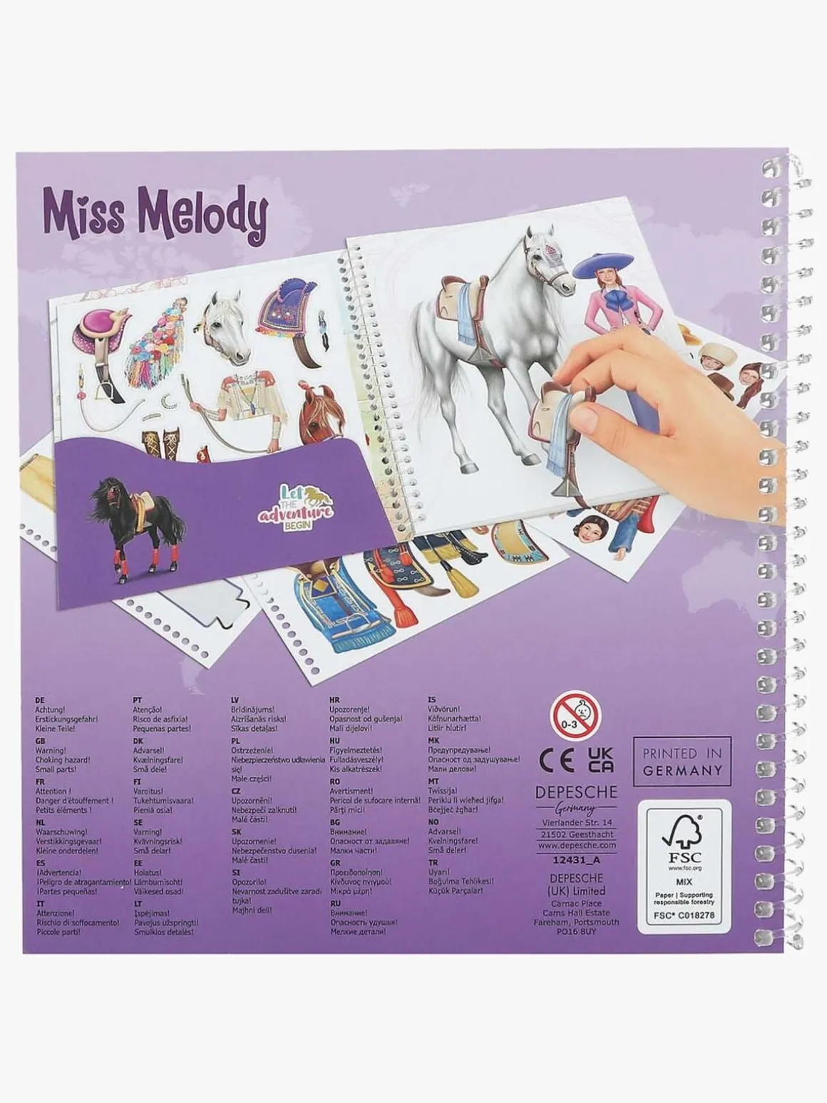 Miss Melody Dress Me Up Klistermærkebog Around The World