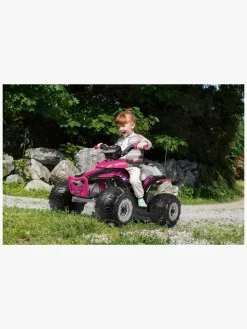 PegPérego Corral T-Rex Firehjulet ATV 330W, Lyserød/Sort