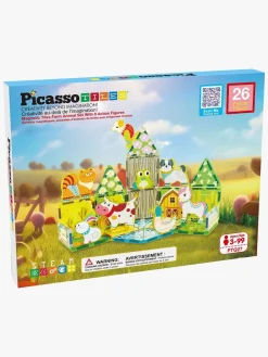 PicassoTiles Byggesæt Bondegård med 8 Dyr 26 Dele