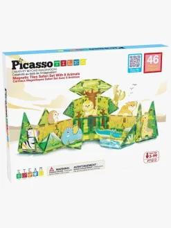 PicassoTiles Byggesæt Safari med 8 Dyr 46 Dele