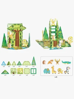 PicassoTiles Byggesæt Safari med 8 Dyr 46 Dele