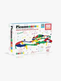 PicassoTiles Racerbane  Magnetisk Byggesæt 50 Brikker