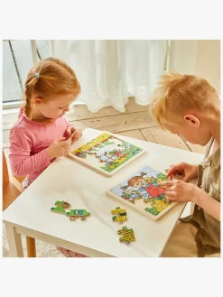 Pippi Langstrømpe Træpuslespil Pippi & Lilla Gubben 16 Dele