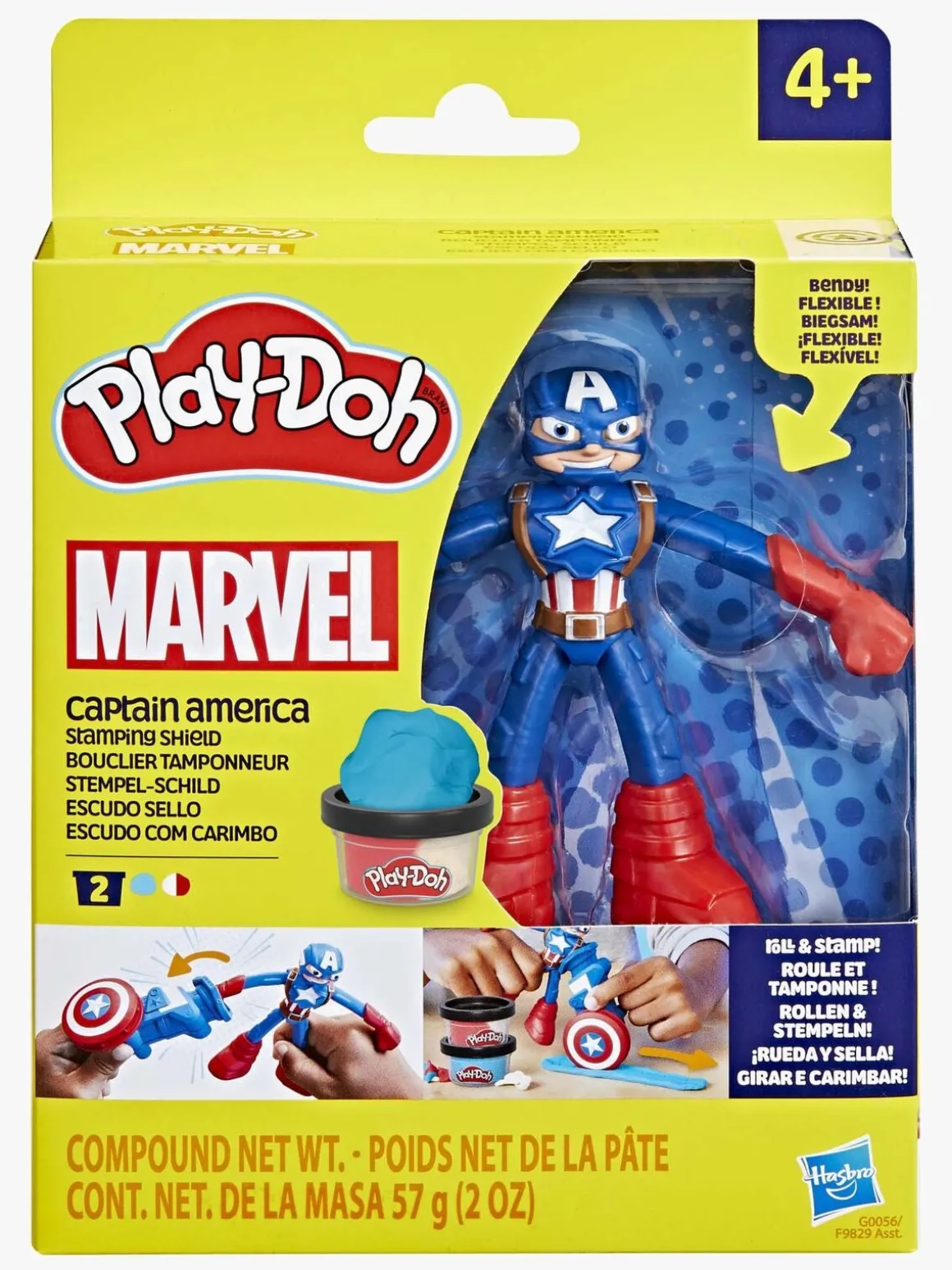 Play-Doh Captain America Stamping Shield Legesæt