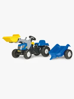Rolly Toys Traktor m. Skovl + Anhænger Kid JD Blå