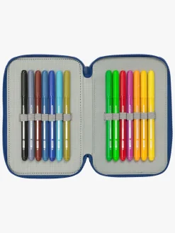 Sådan Træner Du Din Drage  Fyldt Penalhus med 3 Rum 37 Dele, Blå