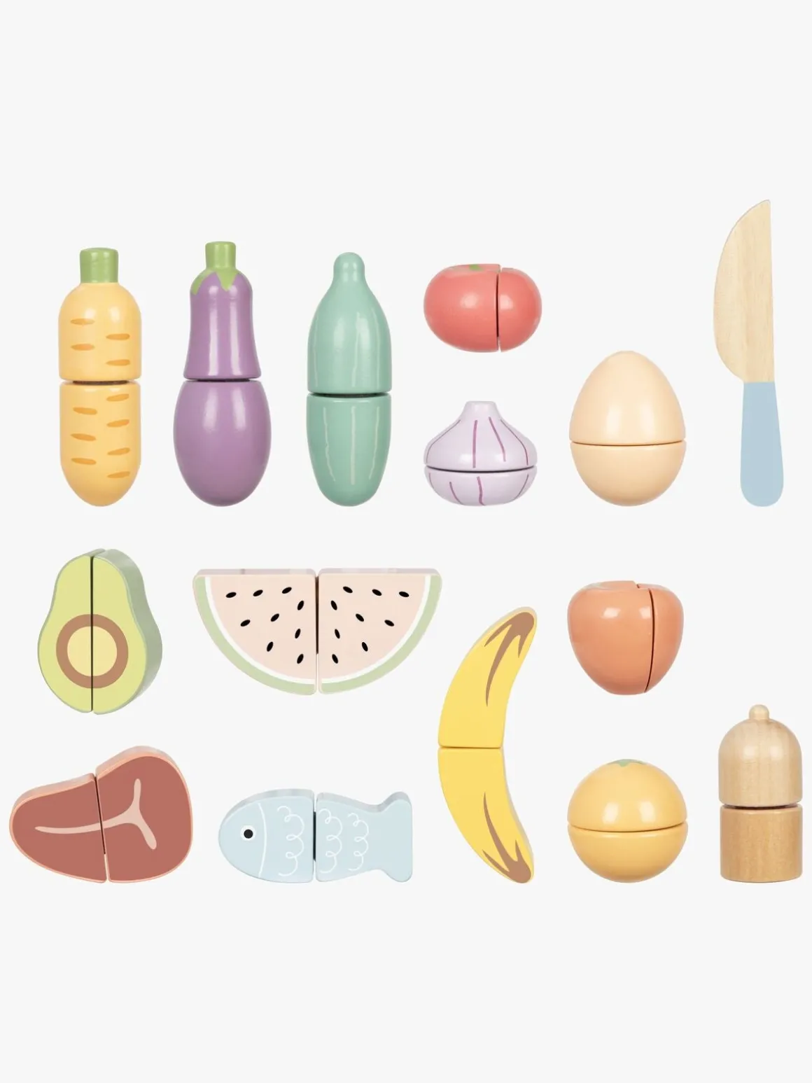 Tooky Toy Cutting Spisesæt, Grøn