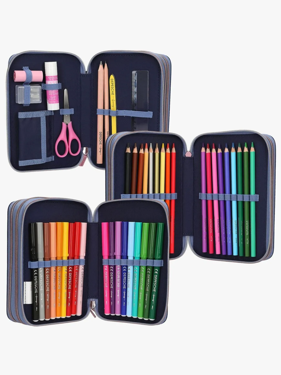 TOPModel Tredelt Penalhus LED-lys Wolf