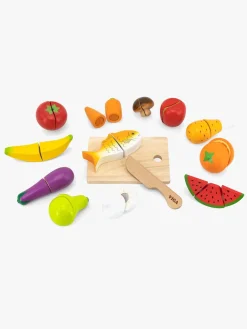 VIGA Legesæt Skærebræt med Kniv & Mad